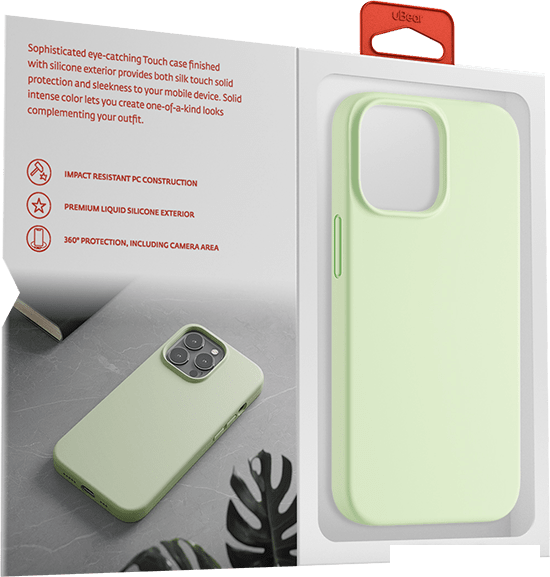 Чехол для телефона uBear Touch Case для iPhone 13 Pro (светло-зеленый)