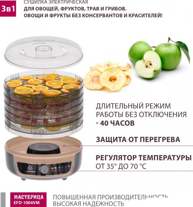 Сушилки для овощей и фруктов Мастерица EFD-1004VM
