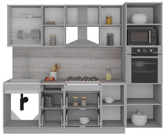 Готовые кухни Интерлиния Мила Gloss 2.8 (красный-черный)