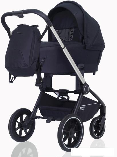 Детские коляски и аксессуары Rant MOWbaby Zoom PU (2 в 1, silver black)