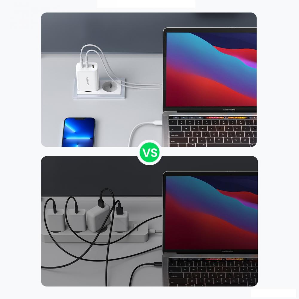 Сетевое зарядное Ugreen CD275 90496 (белый) Сетевое зарядное Ugreen CD275 90496 (белый)