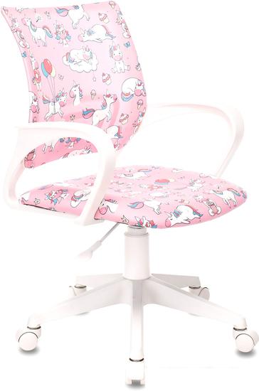 Компьютерное кресло Бюрократ Burokids 1W (розовый единороги/пластик белый)