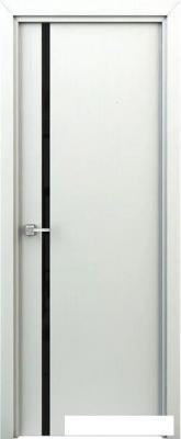 Межкомнатные двери Юркас Smart Соло ПО 90x200 (белый/стекло полимерное черное)