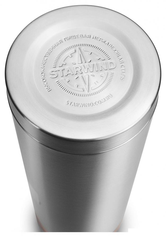 Термос StarWind 10-1000 1л (серебристый/красный)