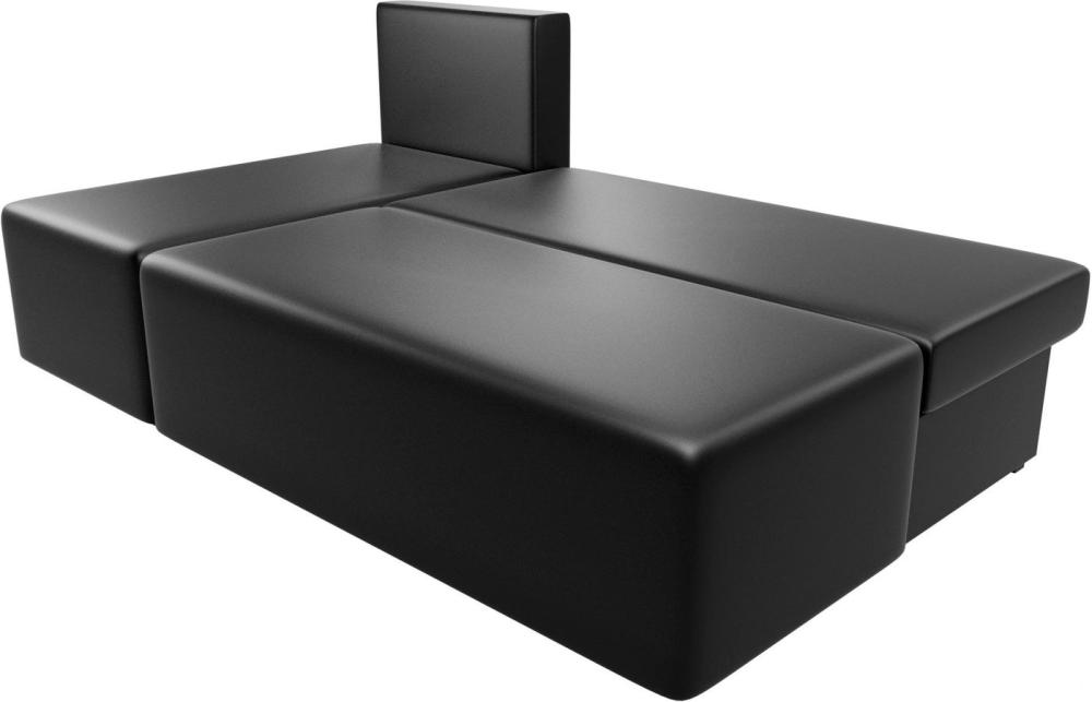 Диваны Лига диванов Поло 100443 (левый, экокожа, черный)