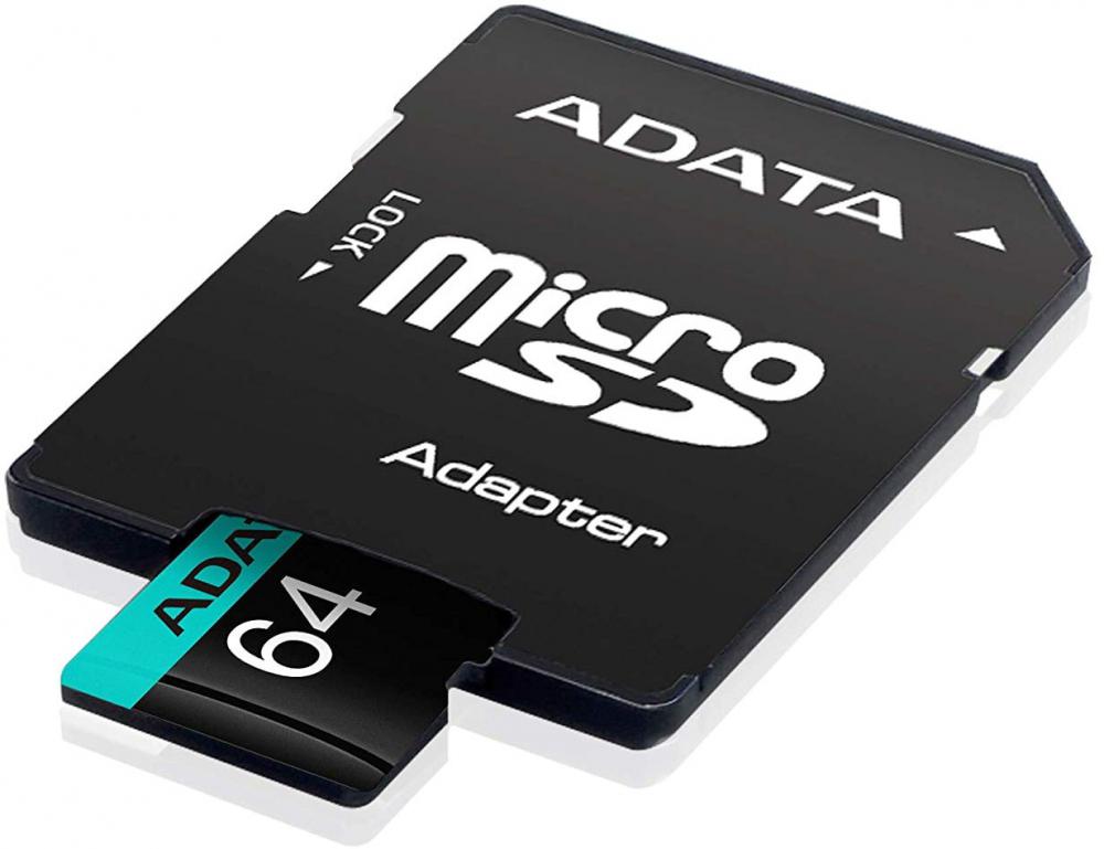 Карта памяти ADATA Premier Pro AUSDX64GUI3V30SA2-RA1 microSDXC 64GB (с адаптером) Карта памяти ADATA Premier Pro AUSDX64GUI3V30SA2-RA1 microSDXC 64GB (с адаптером)