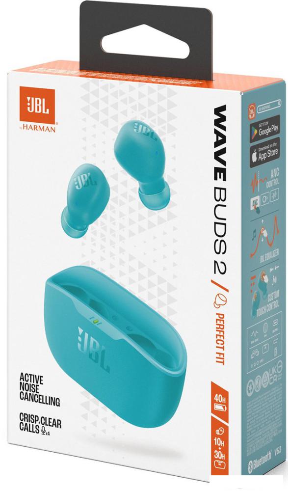 Наушники JBL Wave Buds 2 (голубой)
