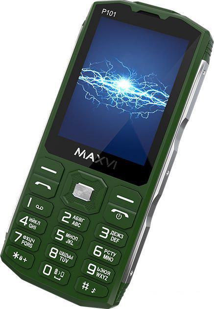 Кнопочный телефон Maxvi P101 (зеленый) Кнопочный телефон Maxvi P101 (зеленый)