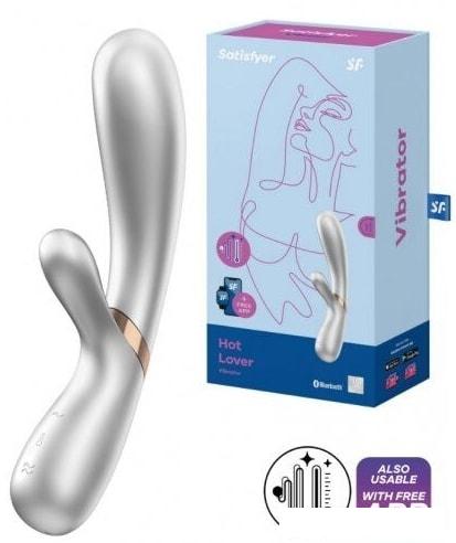 Вибраторы, секс-игрушки и БДСМ-атрибутика Satisfyer Hot Lover с функцией нагрева (серебристый)