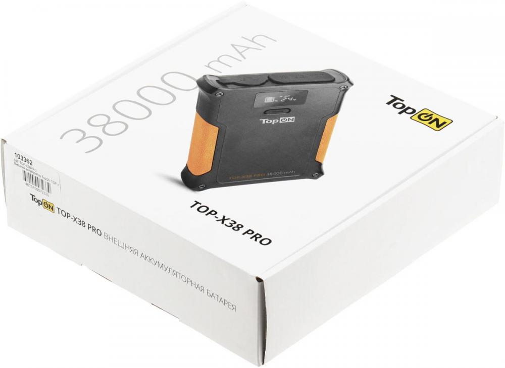 Внешний аккумулятор TopON TOP-X38 PRO (черный/оранжевый)