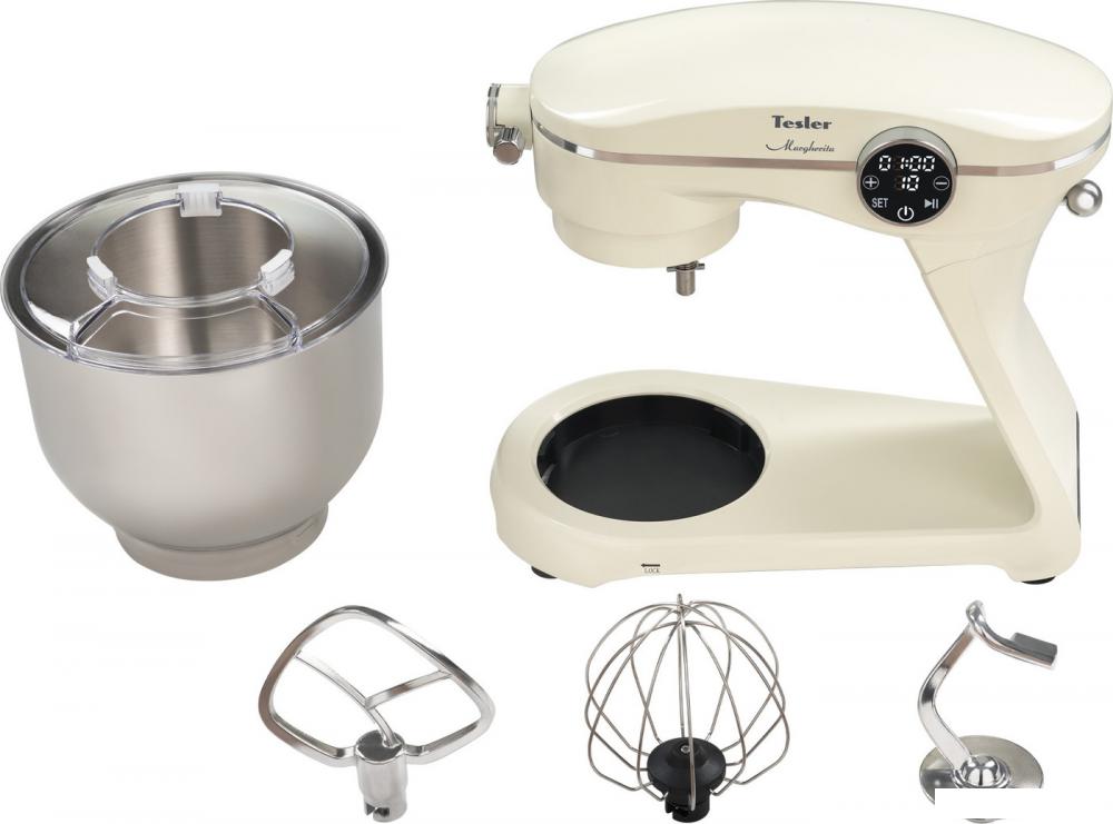 Кухонные комбайны, машины и планетарные миксеры Tesler KM-1860 (бежевый)