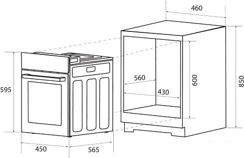 Электрический духовой шкаф ZUGEL ZOE451B