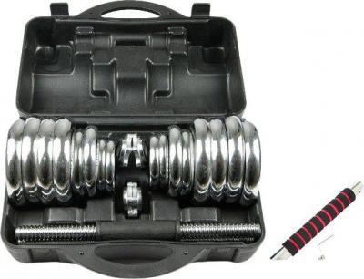 Гантели, гири, штанги Atlas Sport хромированных в чемодане 30 кг (2x15 кг)