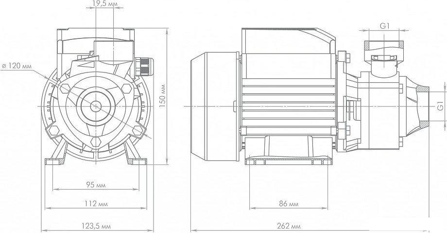 Садовый насос Джилекс Вихревик 40/40 Ч
