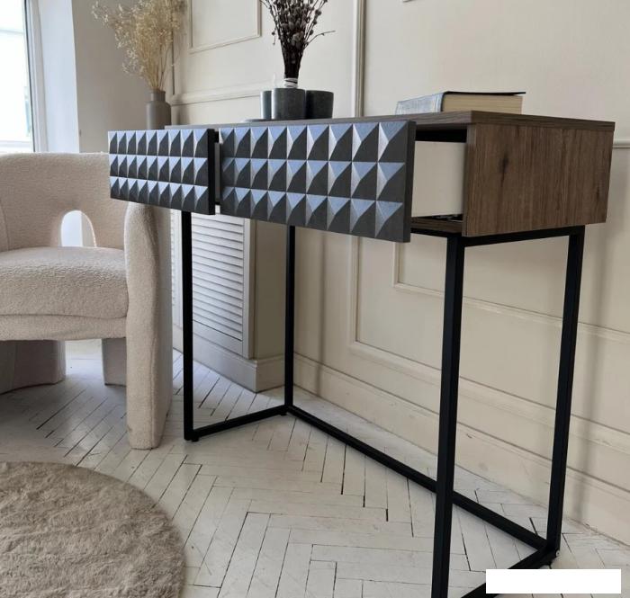 Журнальные столики и столы-трансформеры Shtabe Simple 7011 эко (графит/дуб веллингтон/черный)