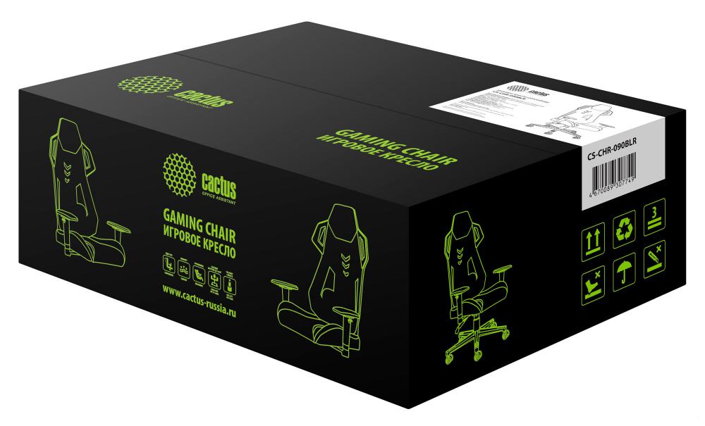 Игровое (геймерское) кресло CACTUS CS-CHR-090BLR (черный/красный)
