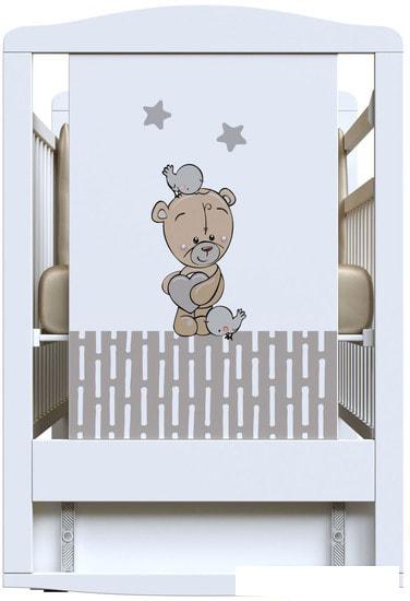 Классическая детская кроватка VDK Love Me колесо-качалка с маятником (белый)