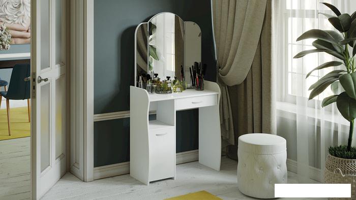 Туалетный столик с зеркалом Трия София Т1 (белый)