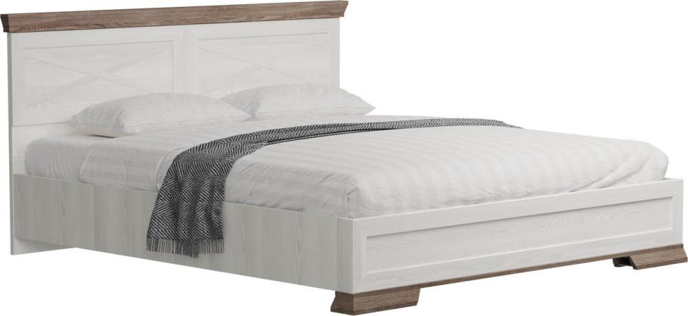 Кровать Black Red White Marselle LOZ180х200 Д (ясень снежный/дуб сонома темный/ясень снежный)