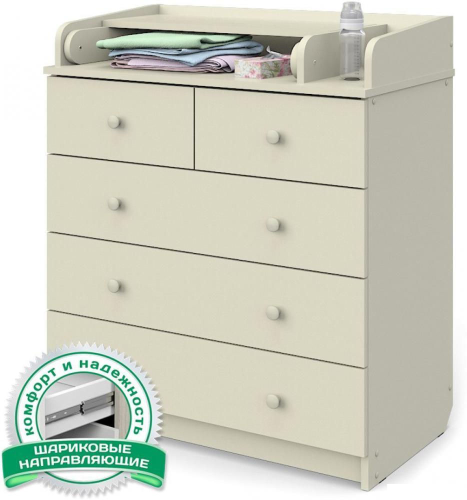 Детский комод Атон Мебель Сириус-2 805 ЛДСП (слоновая кость)