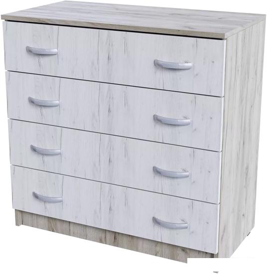 Комоды, тумбы Стендмебель Бася КМ-554-М (дуб крафт белый/дуб крафт серый)
