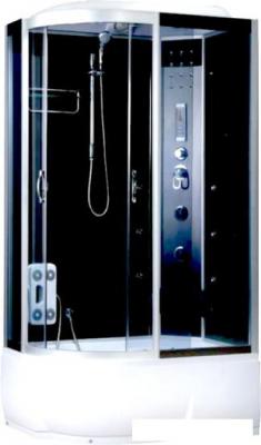 Душевые кабины Водный мир ВМ-8801 R 80x110 (черный/тонированное стекло)