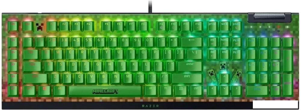 Клавиатура Razer BlackWidow V4 X Minecraft Edition (Razer Green, нет кириллицы)