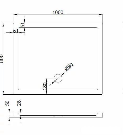 Душевые поддоны Koba-SPA 100x80
