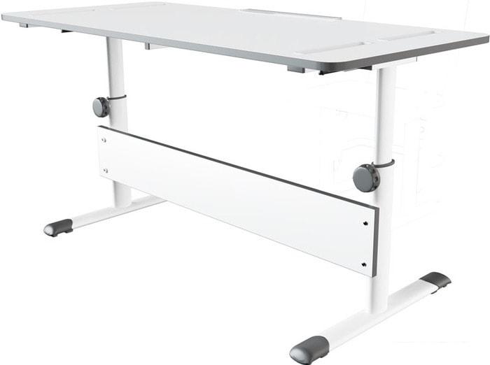 Парта Polini Kids City D2 (без стула, белый/серый)