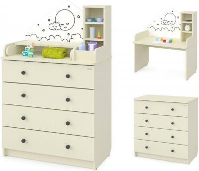 Детский комод Атон Мебель Сириус Alf (слоновая кость)