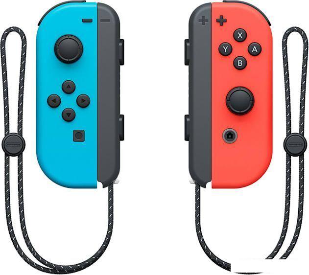 Игровая приставка Nintendo Switch OLED (черный, с неоновыми Joy-Con)