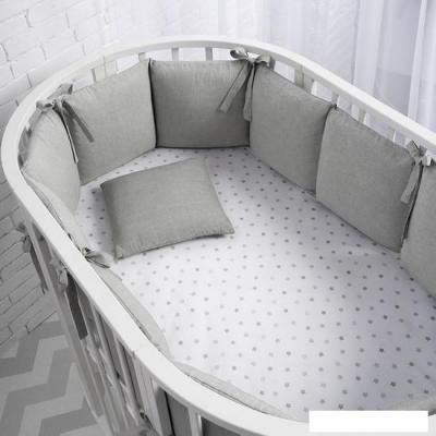 Бампер в кроватку Perina Soft Cotton СК1/4-05.13 (серо-оливковый)