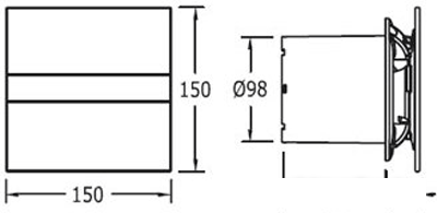 Вытяжная и приточная вентиляция CATA E-100 G BK