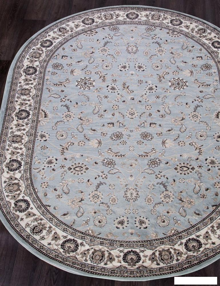 Ковры и ковровые дорожки Merinos Valencia Deluxe d251-OVAL-L.BLUE-BROWN (1.5х3)