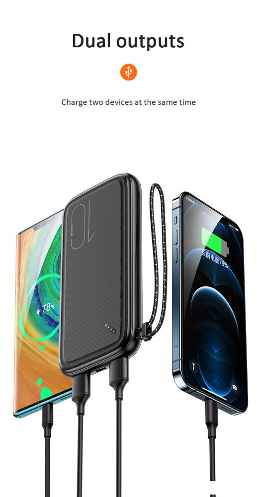 Портативные зарядные устройства Usams US-CD150 PB56 10000mAh (черный)