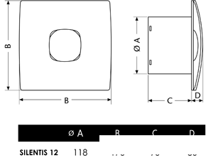 Вытяжная и приточная вентиляция CATA Silentis 12 Inox T