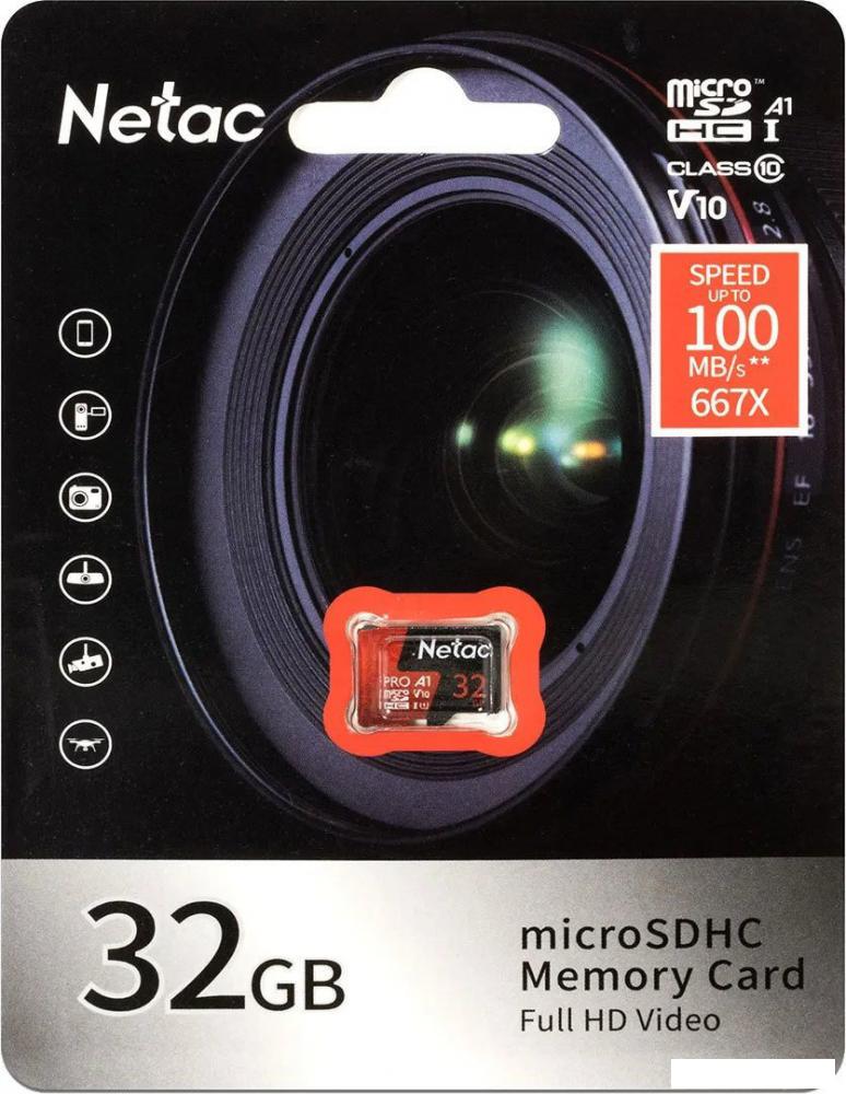 Карта памяти Netac P500 Extreme Pro 32GB NT02P500PRO-032G-S Карта памяти Netac P500 Extreme Pro 32GB NT02P500PRO-032G-S
