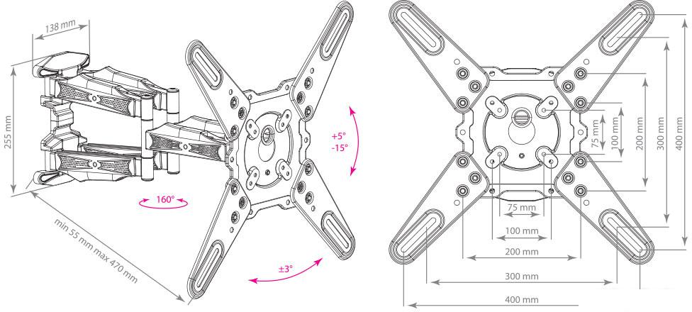 Кронштейн для телевизора Kromax ATLANTIS-45 (белый)