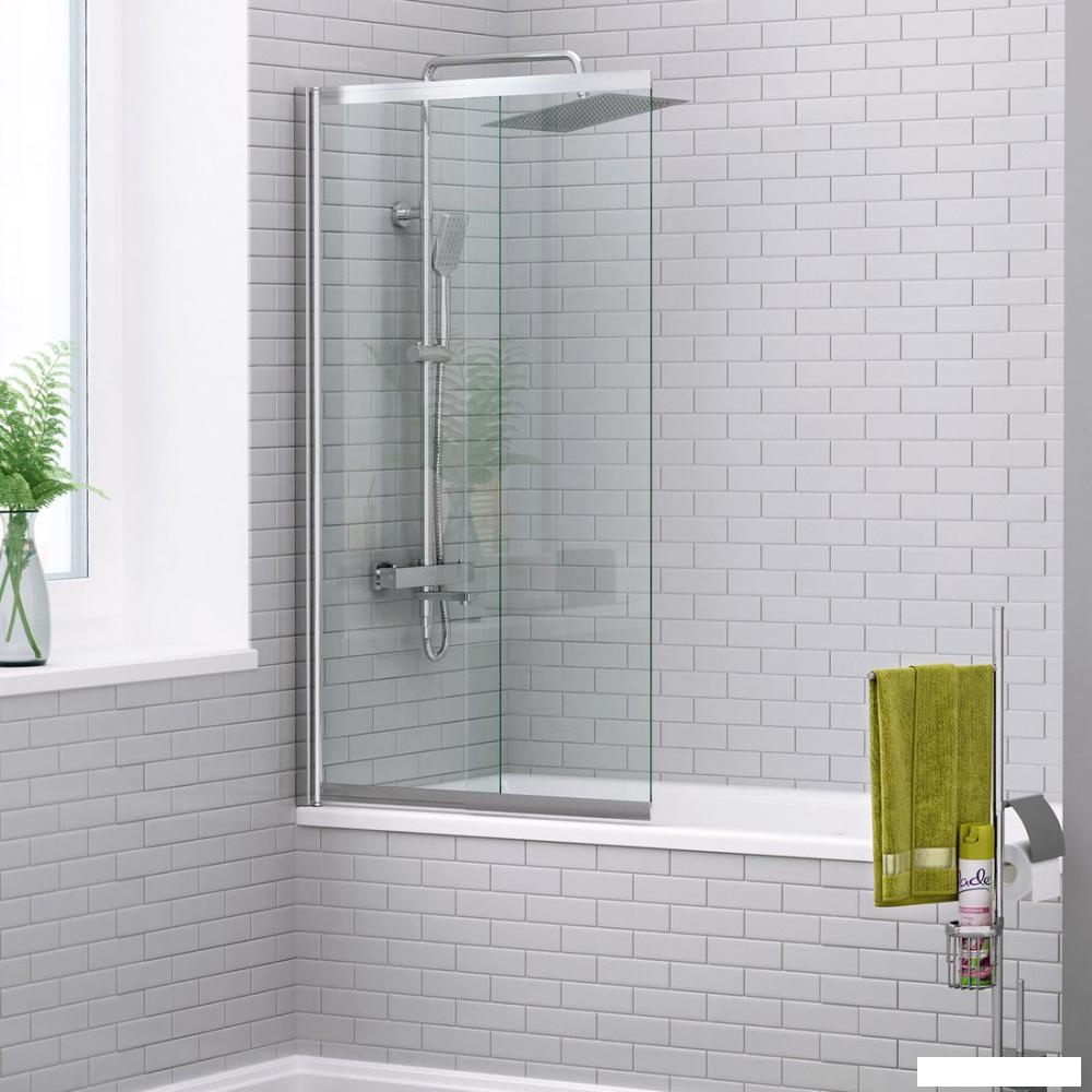 Стеклянная шторка для ванны Wasserkraft Main 41S02-100 WasserSchutz