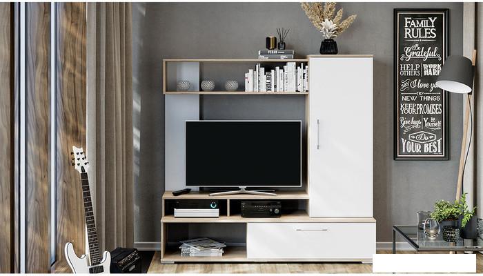 Стенка Трия Сиена (дуб сонома/белый ясень)