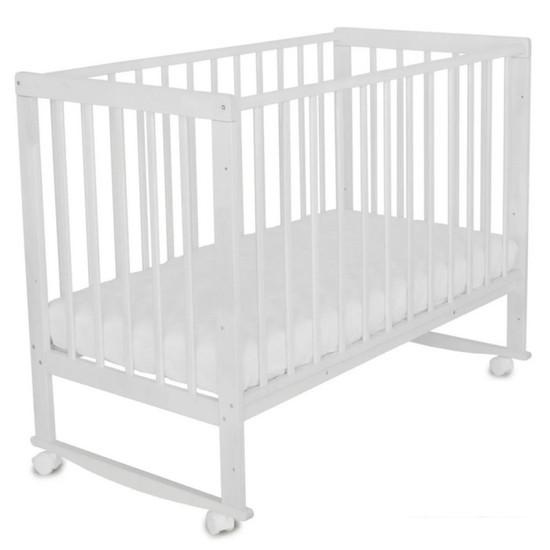 Классическая детская кроватка Pituso Tip-Top (колесо-качалка, белый)