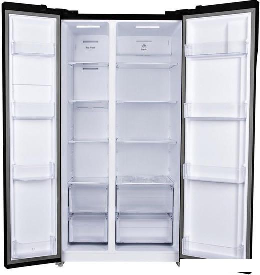 Холодильник side by side Hyundai CS6503FV (черное стекло)