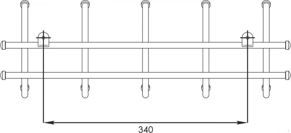 Вешалка для одежды ЗМИ Норма 5 ВН 24 (черный)