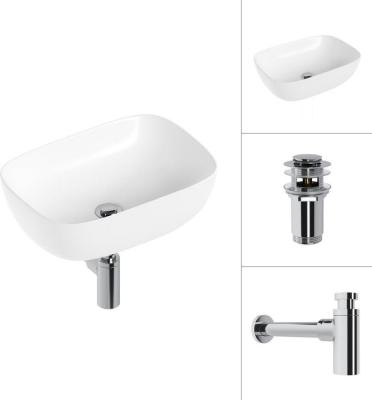 Умывальник Lauter 21493A + клапан 21190CH + сифон 21635CH (хром)