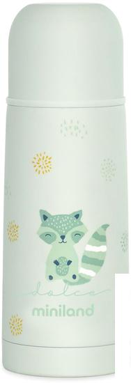 Термосы, термокружки и многоразовые стаканы Miniland Thermy Dolce 350мл (бирюзовый/енот)