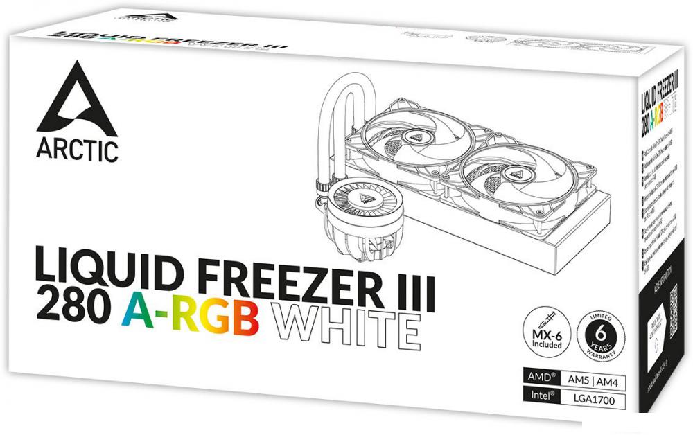 Система жидкостного охлаждения для процессора Arctic Liquid Freezer III 280 A-RGB White ACFRE00151A