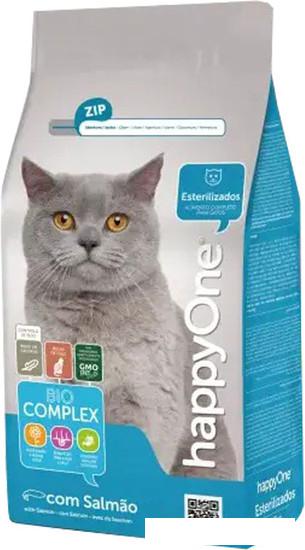 Корма для кошек HappyOne Sterilized (для стерилизованных с лососем) 10 кг
