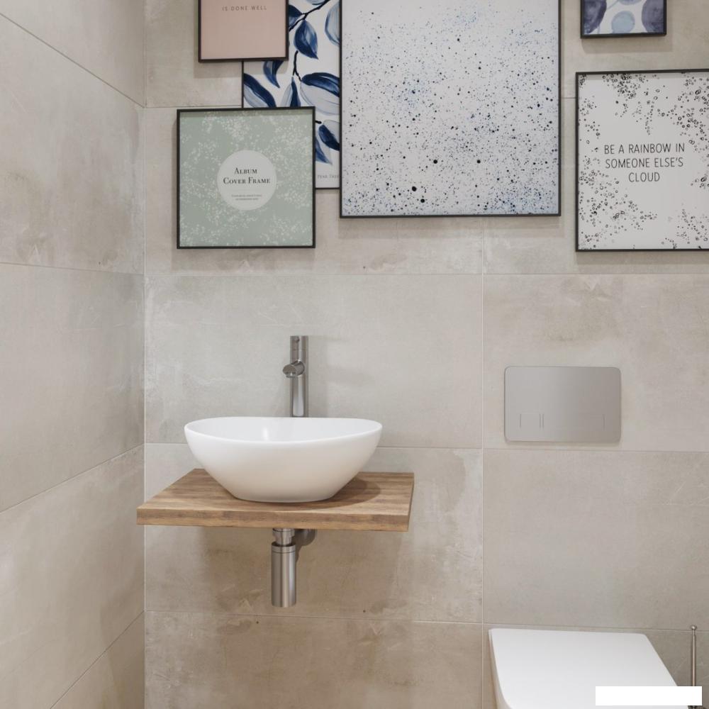 Умывальники Lauter 21652 + клапан 21190CH + сифон 21635CH (хром)