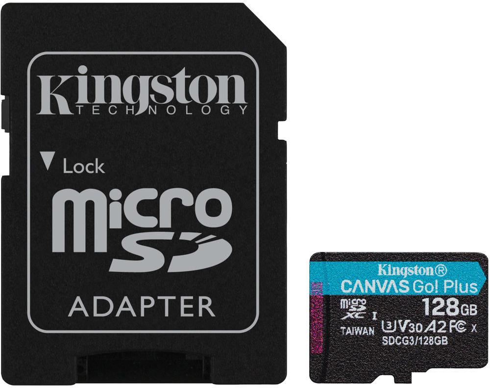 Карта памяти Kingston Canvas Go! Plus microSDXC 128GB (с адаптером) Карта памяти Kingston Canvas Go! Plus microSDXC 128GB (с адаптером)