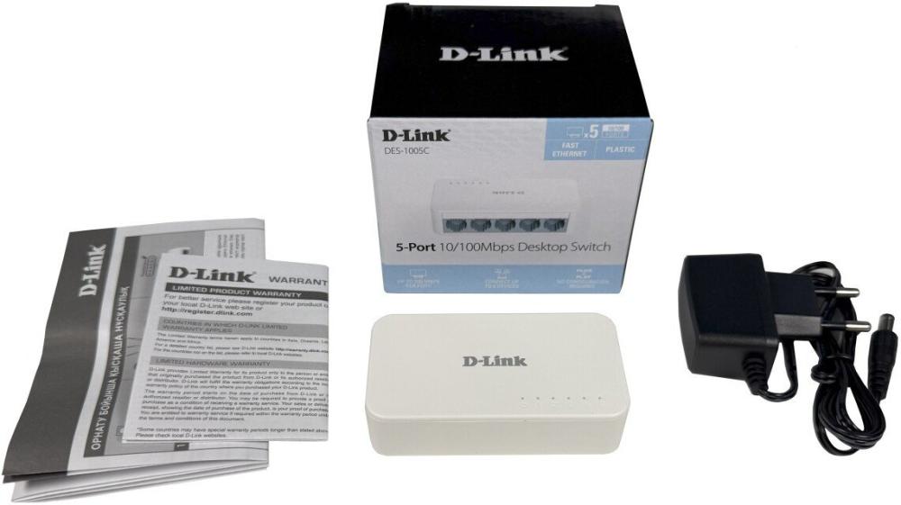 Неуправляемый коммутатор D-Link DES-1005C/F6/E
